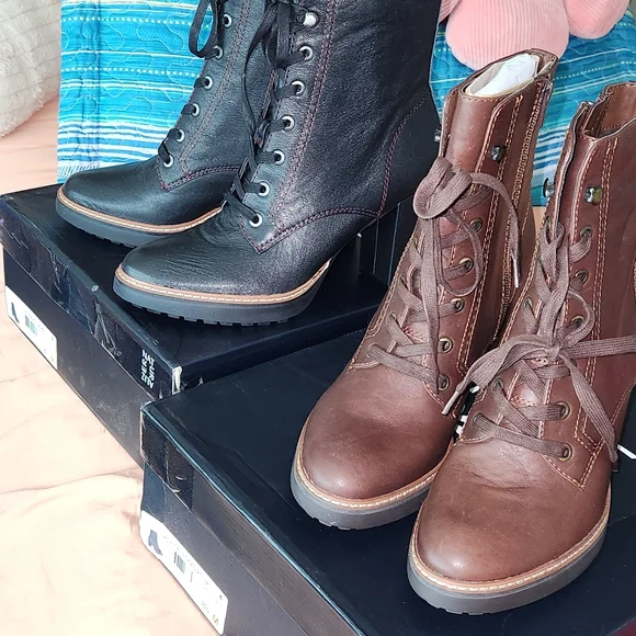2x Brand New Never Worn.. Naturalizer Callie Leather Boots Wmns 8.5 - Picture 11 of 17